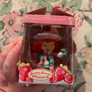 Strawberry Shortcake Pink & Green Holiday Ornament